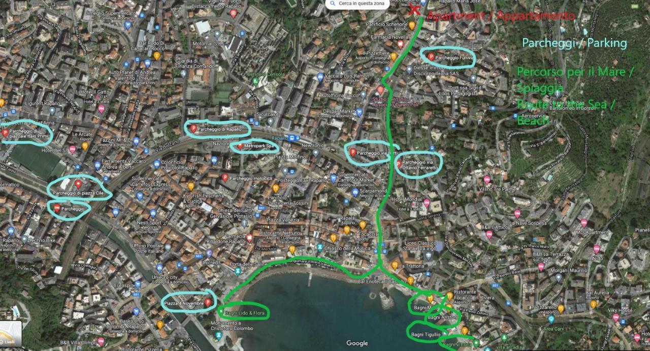 Casaviva - Casa Vacanze Betti A Rapallo Con Terrazza Exterior foto